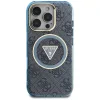 Guess - IML Fém Csillámos 4G Kör Háromszög MagSafe (GUHMP16XHG4PRTGB) - iPhone 16 Pro Max - Kék