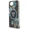 Guess - IML Fém Csillámos Virágos Háromszög MagSafe (GUHMPSE4HFLPEDK) - iPhone 16e / iPhone 17e - Fekete