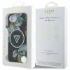 Guess - IML Fém Csillámos Virágos Háromszög MagSafe (GUHMPSE4HFLPEDK) - iPhone 16e / iPhone 17e - Fekete