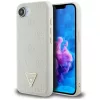 Guess - Bazsarózsás Szemcsézett Hőpecsétes Háromszög Logó MagSafe (GUHMPSE4PGBTME) - iPhone 16e / iPhone 17e - Bézs