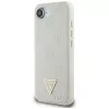 Guess - Bazsarózsás Szemcsézett Hőpecsétes Háromszög Logó MagSafe (GUHMPSE4PGBTME) - iPhone 16e / iPhone 17e - Bézs