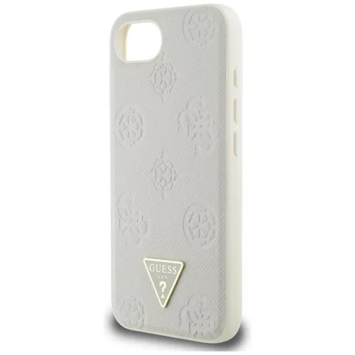 Guess - Bazsarózsás Szemcsézett Hőpecsétes Háromszög Logó MagSafe (GUHMPSE4PGBTME) - iPhone 16e / iPhone 17e - Bézs