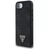 Guess - Bazsarózsás Szemcsézett Hőpecsétes Háromszög Logó MagSafe (GUHMPSE4PGBTMK) - iPhone 16e / iPhone 17e - Fekete