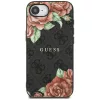 Guess - Keménytok 4G Virágmintás MagSafe (GUHMPSE4P4ROPEMCK) - iPhone 16e / iPhone 17e - Fekete