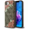 Guess - Keménytok 4G Virágmintás MagSafe (GUHMPSE4P4ROPEMCW) - iPhone 16e / iPhone 17e - Barna