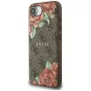 Guess - Keménytok 4G Virágmintás MagSafe (GUHMPSE4P4ROPEMCW) - iPhone 16e / iPhone 17e - Barna