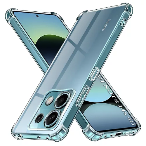 Techsuit - Shockproof Átlátszó Ütésálló Szilikon tok - Xiaomi Redmi Note 14S - Átlátszó