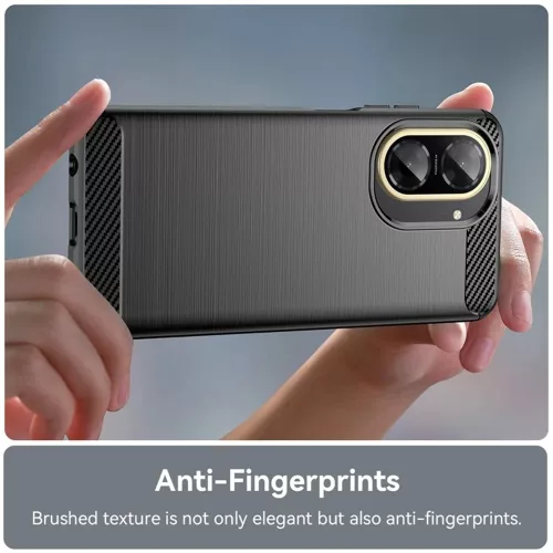 Techsuit - Carbon szilikon tok - Xiaomi Redmi A5 4G (Standard) - Fekete