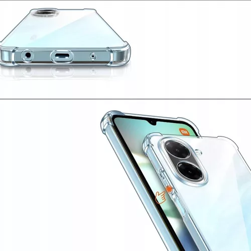 Techsuit - Shockproof Átlátszó Ütésálló Szilikon tok - Xiaomi Redmi A5 4G (Standard) - Átlátszó