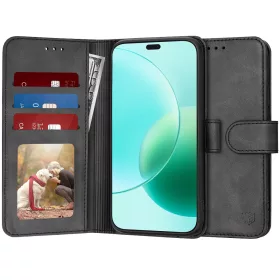   Techsuit - Diary Book kinyitható tok - Honor 400 Lite - Fekete