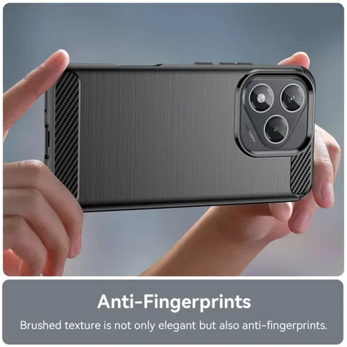 Techsuit - Carbon szilikon tok - Honor 400 Lite - Fekete