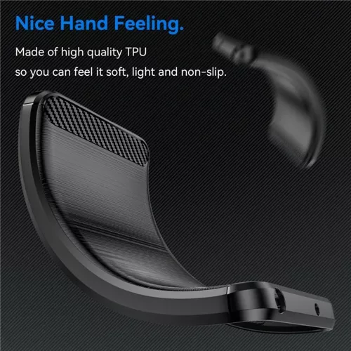 Techsuit - Carbon szilikon tok - Honor 400 Lite - Fekete