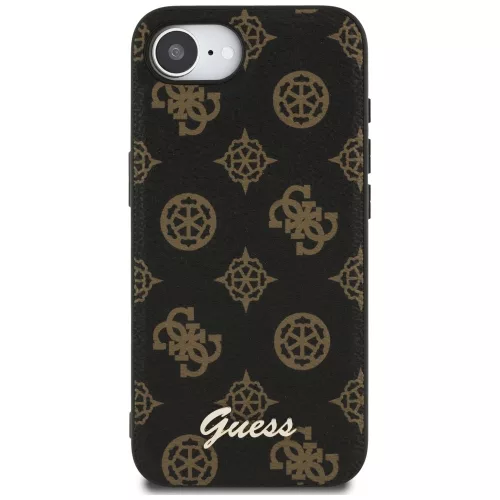 Guess - Bazsarózsás Felirat MagSafe (GUHMPSE4PGPYSK) - iPhone 16e / iPhone 17e - Fekete