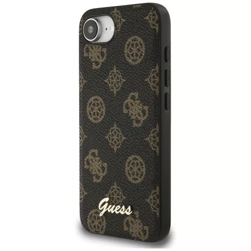 Guess - Bazsarózsás Felirat MagSafe (GUHMPSE4PGPYSK) - iPhone 16e / iPhone 17e - Fekete