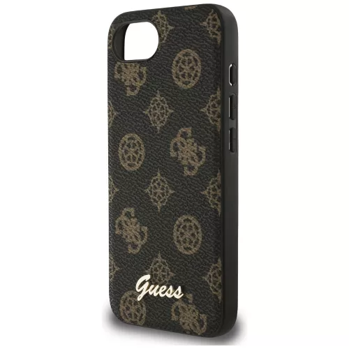 Guess - Bazsarózsás Felirat MagSafe (GUHMPSE4PGPYSK) - iPhone 16e / iPhone 17e - Fekete