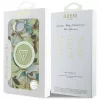 Guess - IML Fém Csillámos Virágos Háromszög MagSafe (GUHMPSE4HFLPEDN) - iPhone 16e / iPhone 17e - Zöld