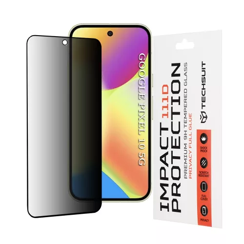Techsuit - 111D Privacy Full Glue - Google Pixel 10 - Black