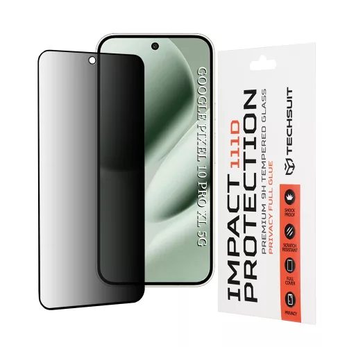 Techsuit - 111D Privacy Full Glue - Google Pixel 10 Pro XL - Black