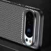 Techsuit - CarbonFiber szilikon tok - Google Pixel 10 / 10 Pro - Fekete