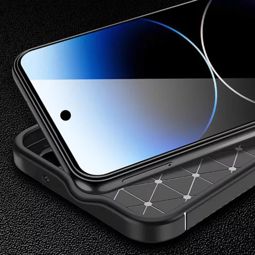 Techsuit - CarbonFiber szilikon tok - Google Pixel 10 / 10 Pro - Fekete