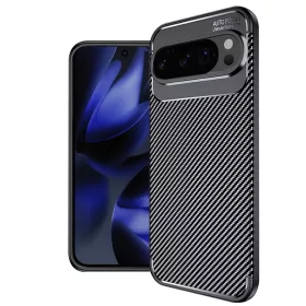   Techsuit - CarbonFiber szilikon tok - Google Pixel 10 Pro XL - Fekete