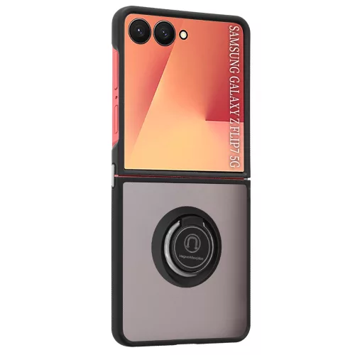 Techsuit - Glinth gyűrűs tok - Samsung Galaxy Z Flip7 - Fekete