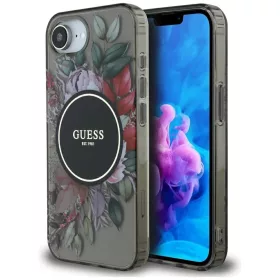   Guess - IML Virágos MagSafe (GUHMPSE4HFWBRCEK) - iPhone 16e / iPhone 17e - Fekete