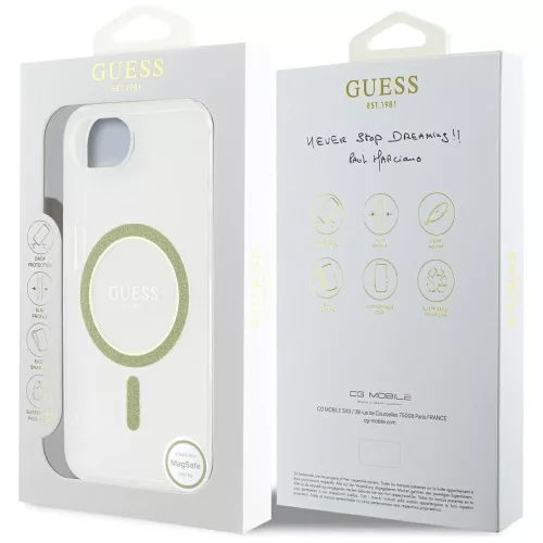 Guess - IML Glitter Circle MagSafe (GUHMPSE4HFGERET) - iPhone 16e / iPhone 17e - Clear