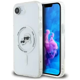   Karl Lagerfeld - IML MagSafe (KLHMPSE4HLSKCH) - iPhone 16e / iPhone 17e - Fehér Fém Karl&Choupette Fej