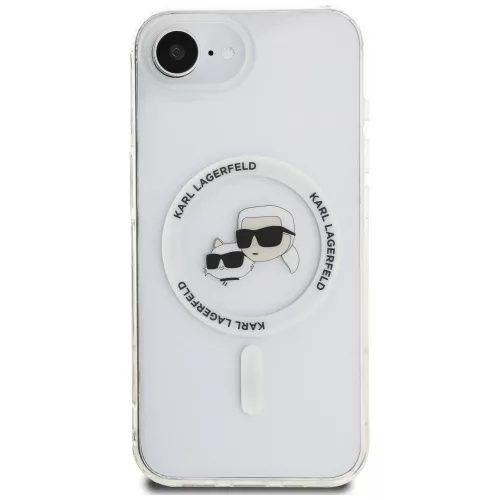 Karl Lagerfeld - IML MagSafe (KLHMPSE4HLSKCH) - iPhone 16e / iPhone 17e - Fehér Fém Karl&Choupette Fej