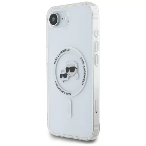 Karl Lagerfeld - IML MagSafe (KLHMPSE4HLSKCH) - iPhone 16e / iPhone 17e - Fehér Fém Karl&Choupette Fej