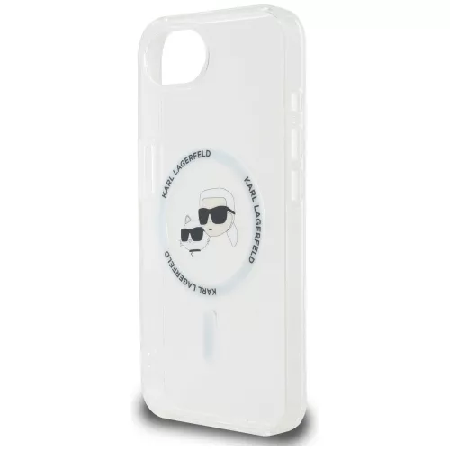 Karl Lagerfeld - IML MagSafe (KLHMPSE4HLSKCH) - iPhone 16e / iPhone 17e - Fehér Fém Karl&Choupette Fej