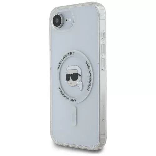 Karl Lagerfeld - IML MagSafe (KLHMPSE4HLSKIH) - iPhone 16e / iPhone 17e - White Karl's Head