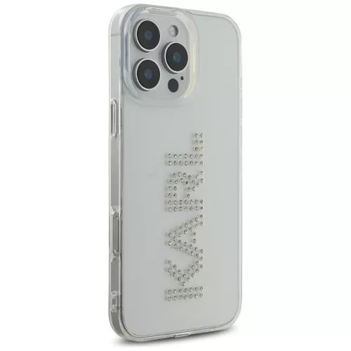 Karl Lagerfeld - IML Rhinestones (KLHCP16LHKLSTDCT) - iPhone 16 Pro - Transparent Logo