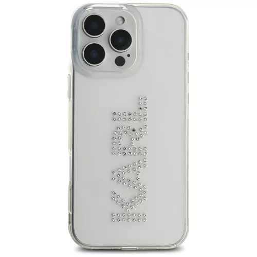 Karl Lagerfeld - IML Rhinestones (KLHCP16LHKLSTDCT) - iPhone 16 Pro - Transparent Logo