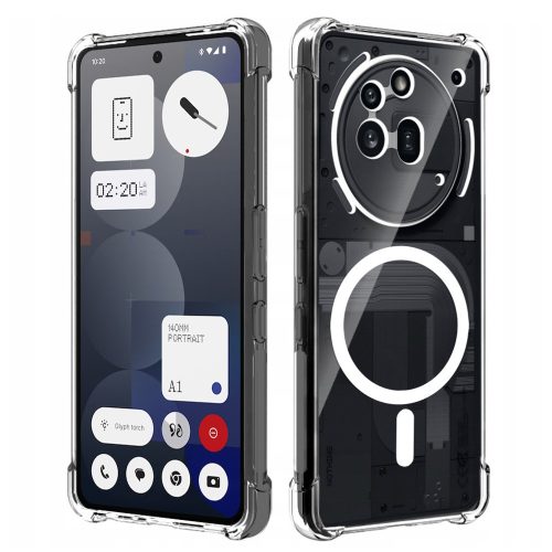 Techsuit - Schockproof Átlátszó Szilikon Magsafe tok - Nothing Phone (3a) Pro - Átlátszó