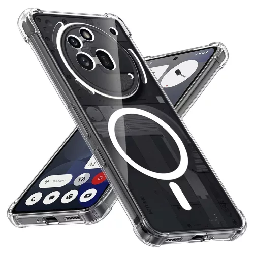 Techsuit - Shockproof Átlátszó Szilikon Magsafe tok - Nothing Phone (3a) Pro - Átlátszó