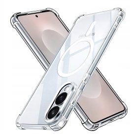   Techsuit - Schockproof Átlátszó Szilikon Magsafe tok - Samsung Galaxy S25 Edge - Átlátszó