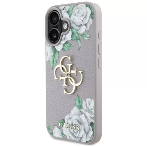 Guess - Hardcase 4G Grained Roses Big Logo (GUHCP16SPGROP4MU) - iPhone 16 - Purple