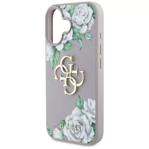 Guess - Hardcase 4G Grained Roses Big Logo (GUHCP16SPGROP4MU) - iPhone 16 - Purple