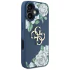 Guess - Hardcase 4G Grained Roses Big Logo (GUHCP16SPGROP4MB) - iPhone 16 - Blue
