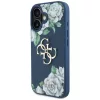 Guess - Hardcase 4G Grained Roses Big Logo (GUHCP16SPGROP4MB) - iPhone 16 - Blue