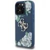 Guess - Hardcase 4G Grained Roses Big Logo (GUHCP16LPGROP4MB) - iPhone 16 Pro - Blue
