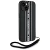 Karl Lagerfeld - Saffiano Athleisure Stripes Cord (KLHCP15SPAMSCNSP) - iPhone 15 - Pink