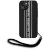 Karl Lagerfeld - Saffiano Athleisure Stripes Cord (KLHCP15SPAMSCNSP) - iPhone 15 - Pink