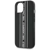 Karl Lagerfeld - Saffiano Athleisure Stripes Cord (KLHCP15SPAMSCNSP) - iPhone 15 - Pink