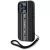 Karl Lagerfeld - Saffiano Athleisure Stripes Cord (KLHCP15LPAMSCNSP) - iPhone 15 Pro - Pink