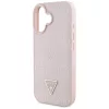 Guess - Bazsarózsás Szemcsézett Hőpecsétes Háromszög MagSafe (GUHMP16SPGBTMP) - iPhone 16 - Rózsaszín