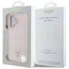 Guess - Bazsarózsás Szemcsézett Hőpecsétes Háromszög MagSafe (GUHMP16SPGBTMP) - iPhone 16 - Rózsaszín