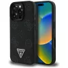 Guess - Bazsarózsás Szemcsézett Hőpecsétes Háromszög MagSafe (GUHMP16LPGBTMK) - iPhone 16 Pro - Fekete